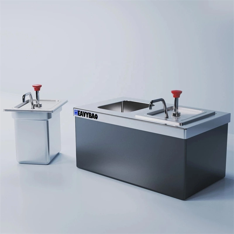 Commercial 1 2 3 Bucket Stainless Steel Table Top Ketchup Dispenser Multi Condiment Kebab Machine Pump Sauce Dispenser