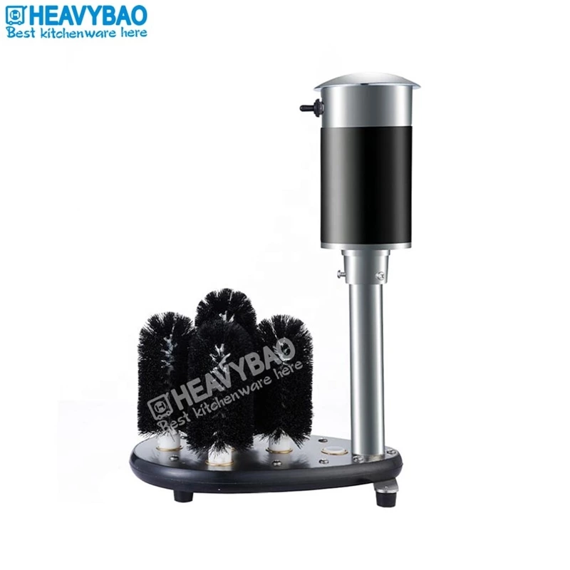 Commercial 5 Brushes Glasses Bar Restaurant Cafe Glass Edge Polishing Machine Glass Cup Dryer and Polisher