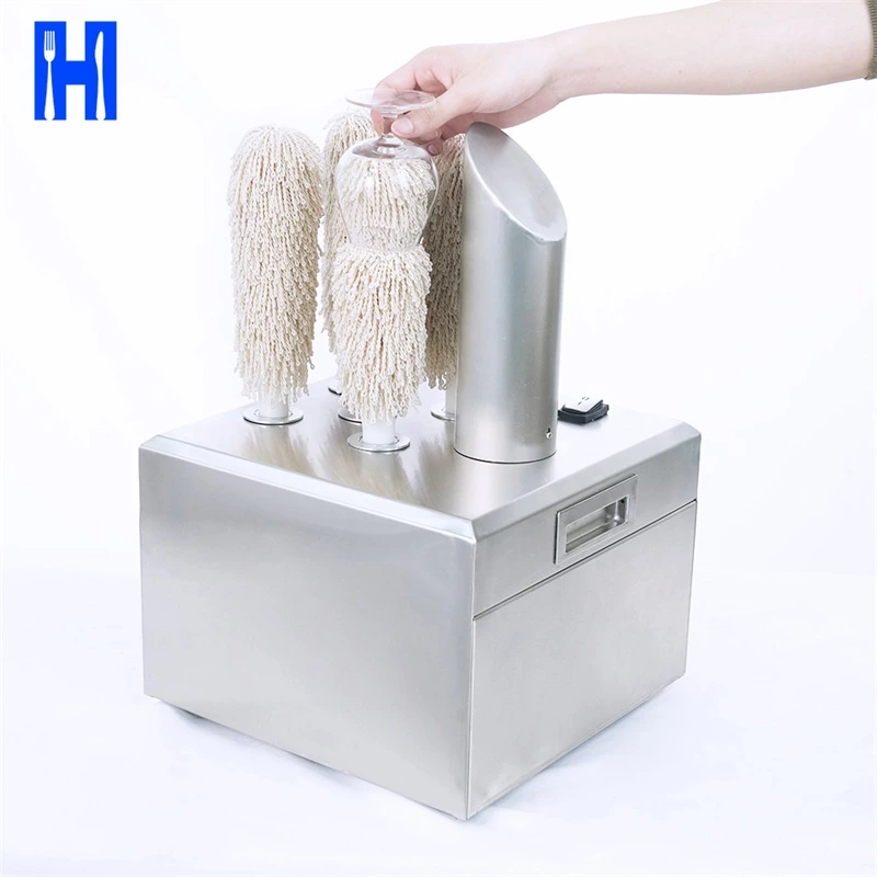 Commercial Glass Polisher High Productivity Dryer Polishing Machine for Hotel Bar Restaurant Cafe Use