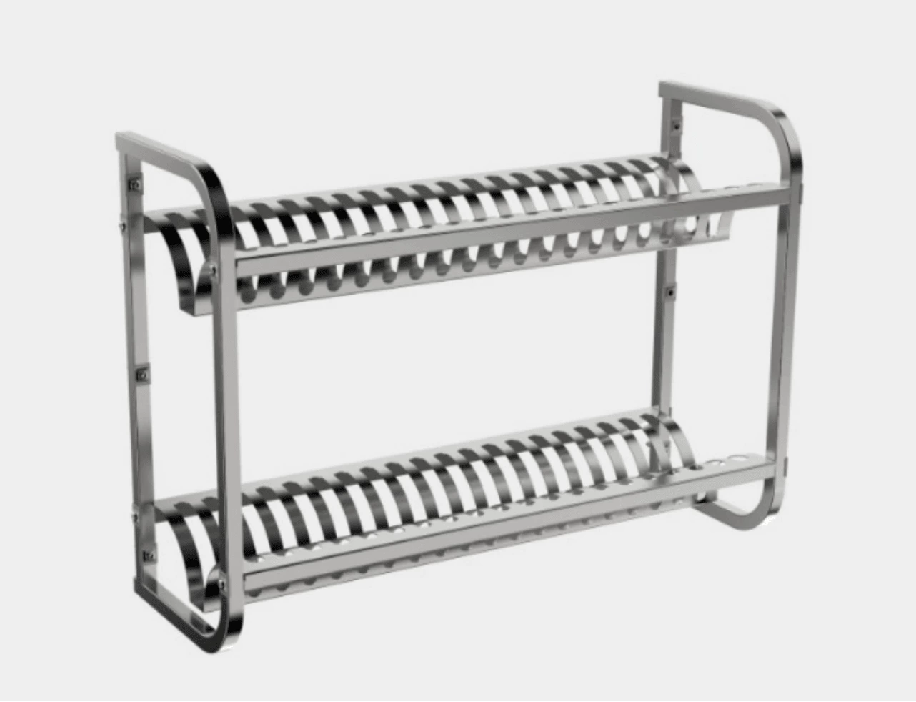 Stainless Steel Wall-Mounted Hanging Shelf Sustainable Kitchen Storage Rack for Restaurant Use Plate Holder for Hotels