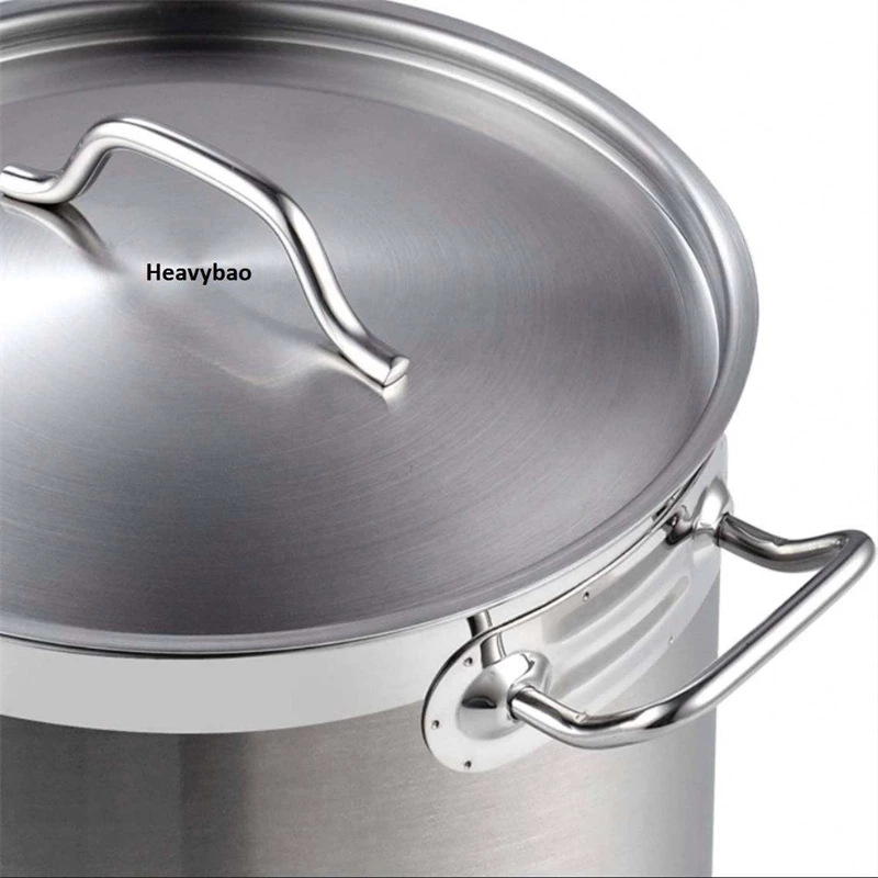 Stainless Steel Heavy-duty Large Commercial Induction Saucepan Composite Frying Pan Cookware Soup Stock Pot Cooking Pots