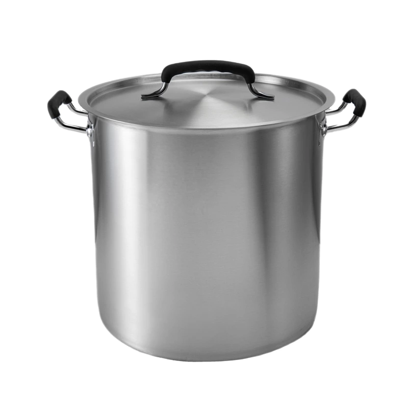 Large Capacity Cookware Commercial Stainless Steel Cooking Pot Induction Heavy Duty Stock Pots