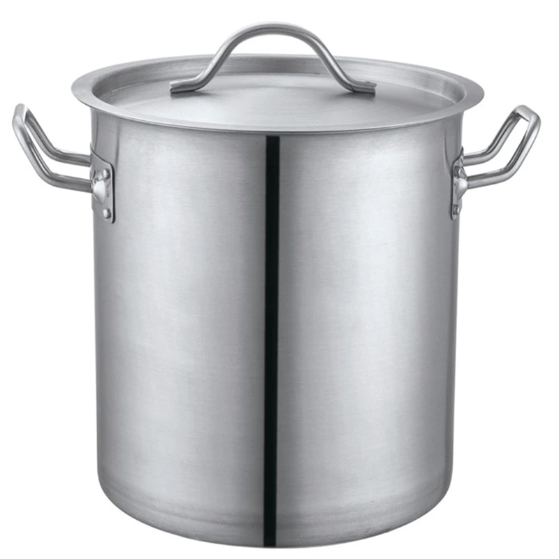 Large Capacity Cookware Commercial Stainless Steel Cooking Pot Induction Heavy Duty Stock Pots