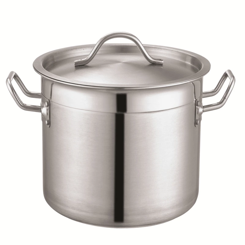 Large Capacity Cookware Commercial Stainless Steel Cooking Pot Induction Heavy Duty Stock Pots