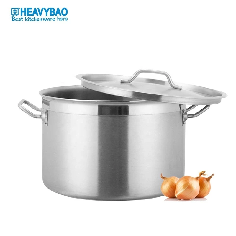 Low Body High Quality Kitchen Use Stainless Steel Stock Pot Cookware Pot