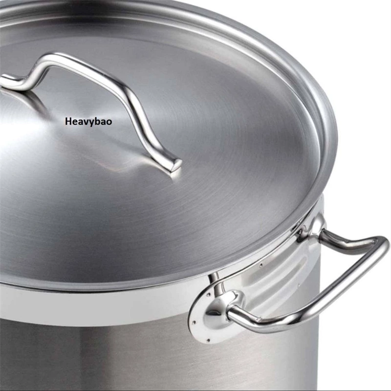 Stock Stainless Steel Commercial Composite Cookware Saucepan Composite Sandwich Bottom Casserole Induction Cooking Stock Pots