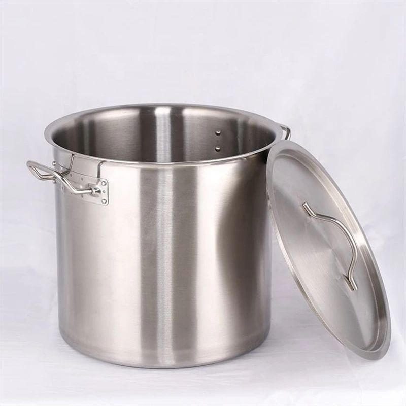 Different Capacity Sandwich Aluminum Base Stainless Steel Stock Pot Cookware Pot