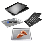 High Productivity Aluminum Rectangle Standard Bakery Bread Baking Tray For Oven Cake Pans