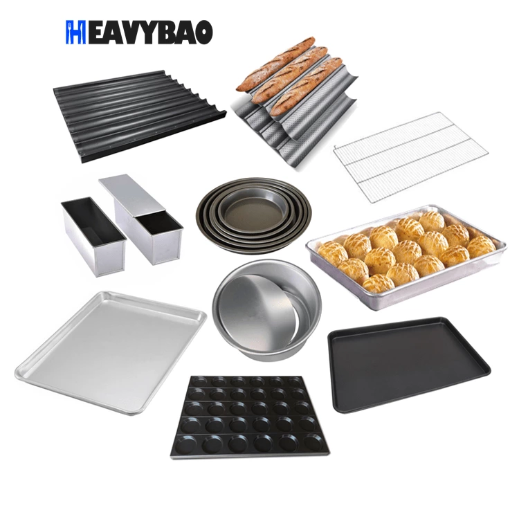 High Productivity Aluminum Rectangle Standard Bakery Bread Baking Tray For Oven Cake Pans