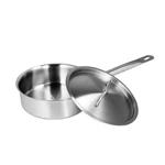 28cm Stainless Steel Used Food Saucepan Cookware Set Non-stick Frying Pan Without Coating