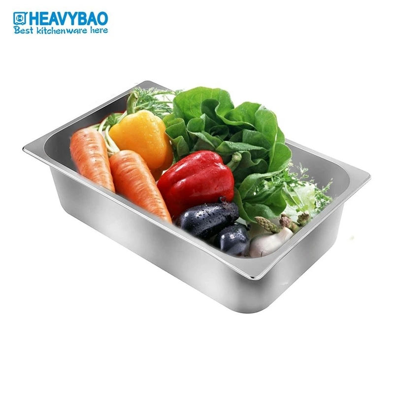 Hot Sale Multi Sizes Gastronorm Food Container Stainless Steel Gn Pan For Restaurant Kitchen Equipment