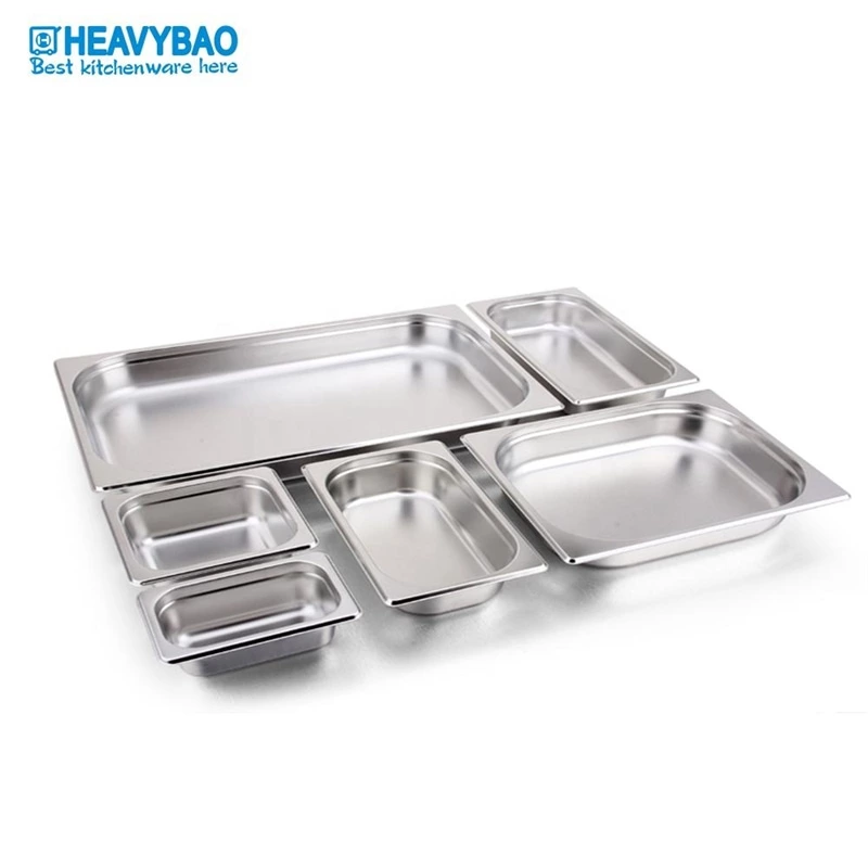 Hot Sale Multi Sizes Gastronorm Food Container Stainless Steel Gn Pan For Restaurant Kitchen Equipment