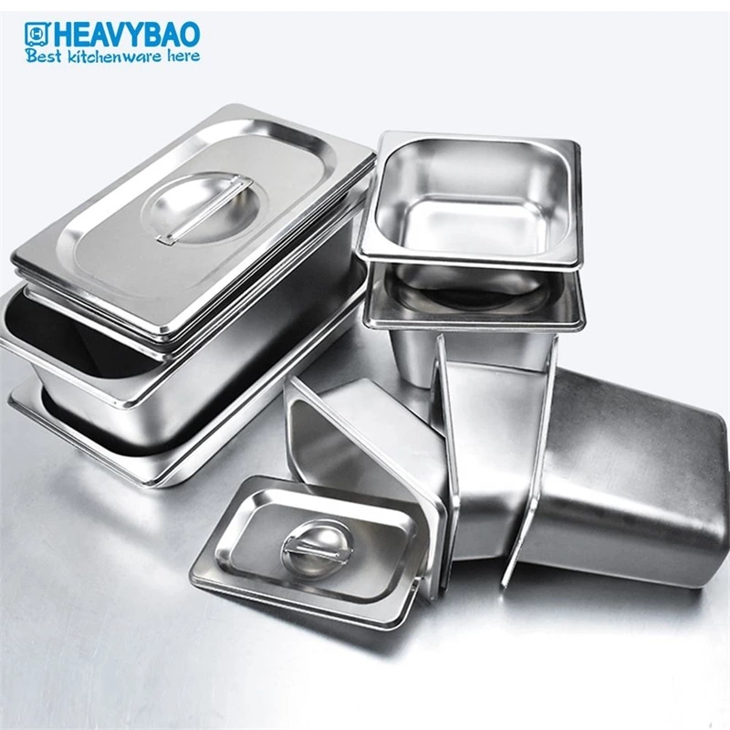 Hot Sale Multi Sizes Gastronorm Food Container Stainless Steel Gn Pan For Restaurant Kitchen Equipment