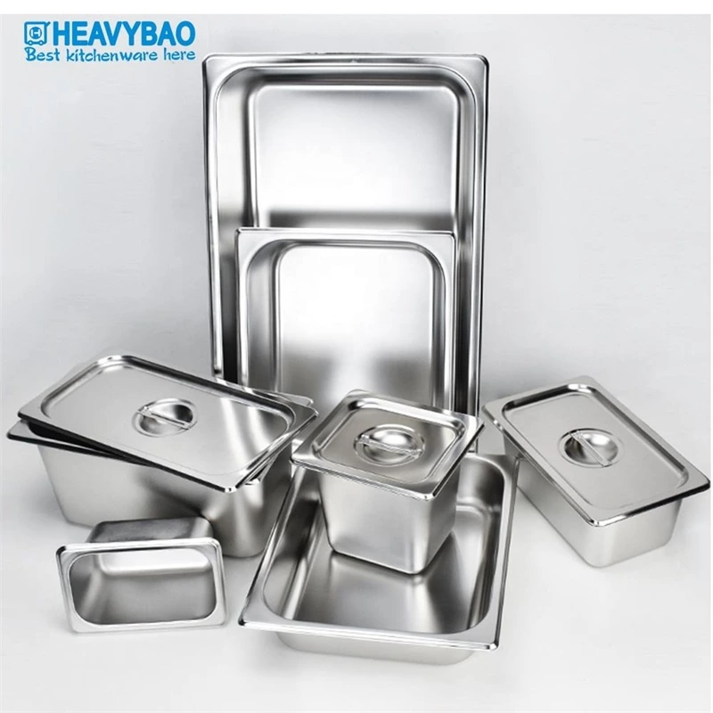 Stainless Steel GN Gastronom Pans Food Tray Dishes Containers Serving Pan