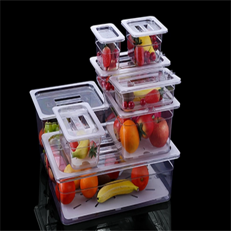 GN Pan Clear Plastic Polycarbonate Storage Transport PC Gastronorm Food Pan