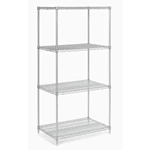 Commercial Nexel Adjustable Wire Shelving Unit, 5 Tier, Commercial Dry Storage Rack Dry Storage Shelf