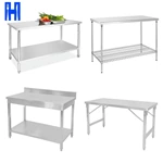 Adjustable Kitchen Work Table H Stainless Steel Table For Prep Commercial Heavy Duty Table