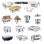 Heavybao Chafing Dish Buffet Sets Stainless Steel Chaffing Dishes Sets Foldable Chafing Dishes For Catering Restaurant Hotel