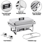 Heavybao Chafing Dish Buffet Sets Stainless Steel Chaffing Dishes Sets Foldable Chafing Dishes For Catering Restaurant Hotel