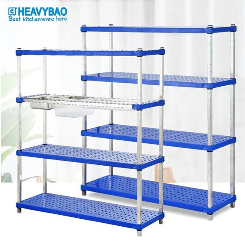 Commercial GN Pan Storage Rack Stainless Steel Adjustable Kitchen Shelf for Food Restaurant and Hotel Kitchen Use