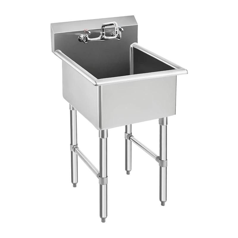 Commercial Stainless Steel Sink 1 Compartment Prep & Utility Sink With  Bowl For Bar, Restaurant, Kitchen, Hotel And Home