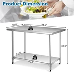 Commercial Stainless Steel Food Prep Table Commercial Kitchen Table With Adjustable Steel Work Prep Table