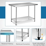 Commercial Stainless Steel Food Prep Table Commercial Kitchen Table With Adjustable Steel Work Prep Table