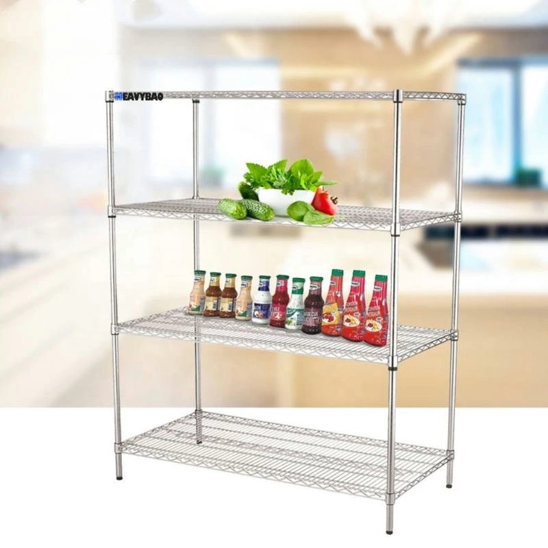 Commercial Stainless Steel Wire Storage Shelf Rack For Hotel Restaurant Home Supermarket Used Food Rack Shelf