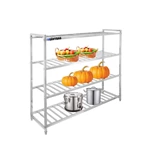 Heavy-duty Stainless Steel Square Ladder Type Storage Rack Hotel Kitchen Machines Work Bench Food Rack Shelf