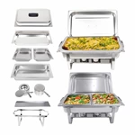 Heavybao Chafing Dish Buffet Sets Stainless Steel Chaffing Dishes Sets Foldable Chafing Dishes For Catering Restaurant Hotel