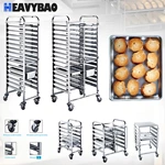 Heavybao Customized Kitchenware Stainless Steel Hotel  18-tier Closed Type Aluminium Food Catering Trolley For Service Equipment