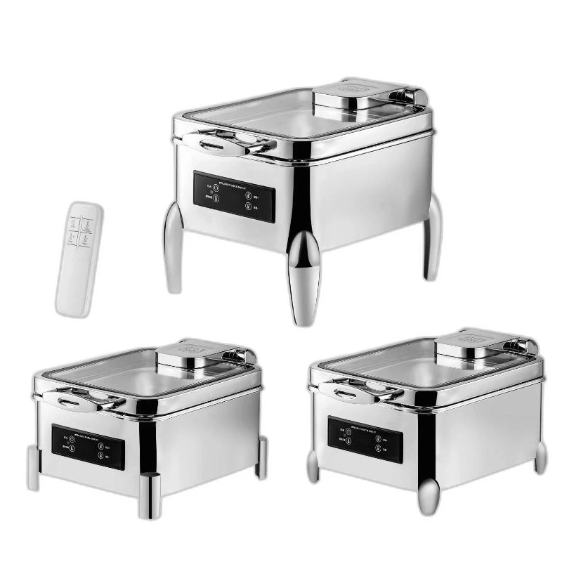 Heavybao Luxury Gold-Plated 9L Buffet Stove Hotel & Restaurant Equipment Food Warmer Set