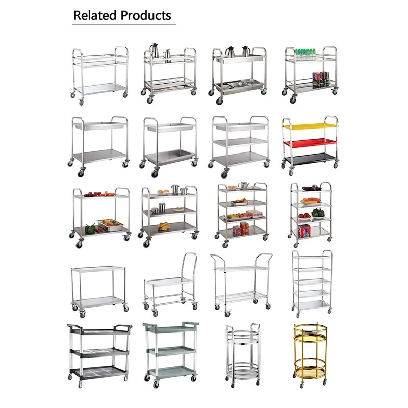 Heavybao Stainless Steel Mobile Plate Rack Trolley Cart Dish Plate Storage for 80 Pcs Kitchen Machine Tool