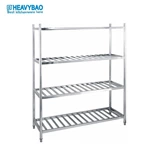 New Design Stainless Steel Square Ladder Type Storage Rack Hotel Kitchen Work Bench Food Rack Shelf Kitchen Machines