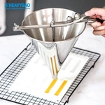 Heavy-Duty Stainless Steel Pastry Syrup Filter Batter Funnel with Stand Includes Pressure Vessel as Core Component