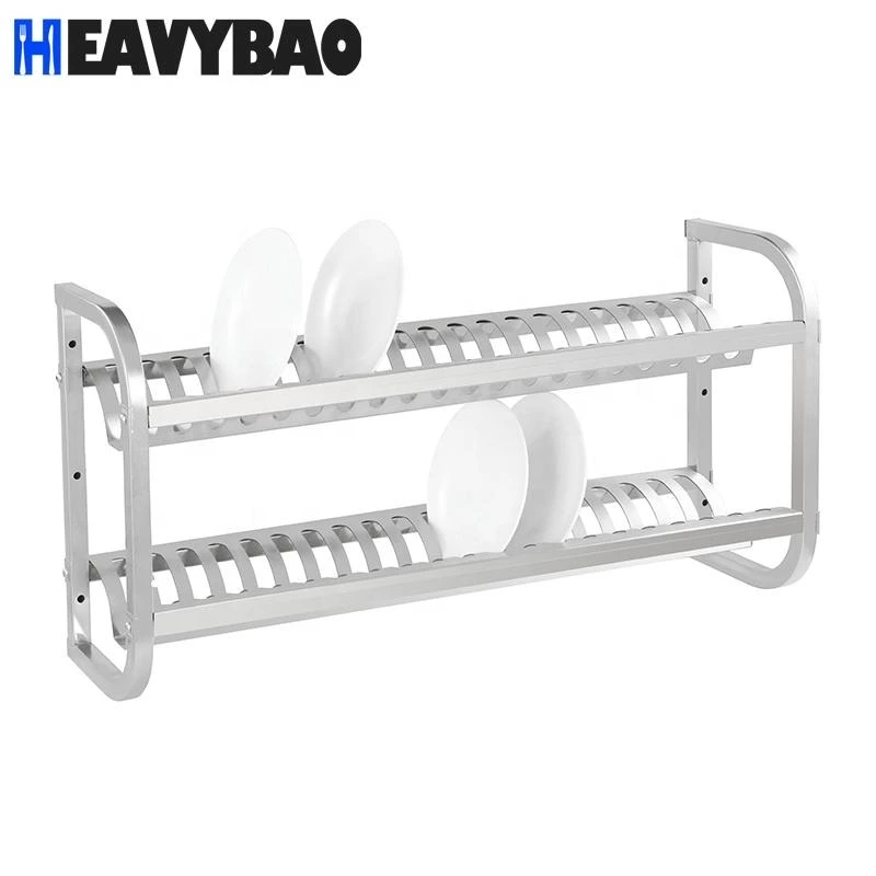 Stainless Steel Wall-Mounted Hanging Shelf Sustainable Kitchen Storage Rack for Restaurant Use Plate Holder for Hotels