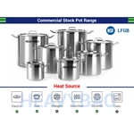 Heavybao High Quality Kitchenware  Stainless Steel Stock Pot Soup Pots Aluminium Cooking Hot Pot Set