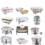 Stainless Steel Portable Buffet Chafing Dish Commercial Food Warmer Catering Used Economic Rectangular Kitchen New