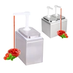 Commercial 3 Bucket Stainless steel Table Top Ketchup Dispenser Multi Condiment Pump Gun Sauce Dispenser