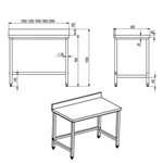 Adjustable Kitchen Work Table H Stainless Steel Table For Prep Commercial Heavy Duty Table