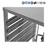 Heavybao Hotel Restaurant Kitchen Assembling Stainless Steel Rack Gn Pan Cart With Worktable