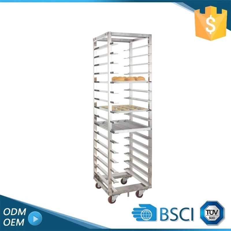Stainless Steel Bakery Hotel Rack Cart Knocked-Down Design for Efficient Food Transport in Bread Shops Kitchen Machines