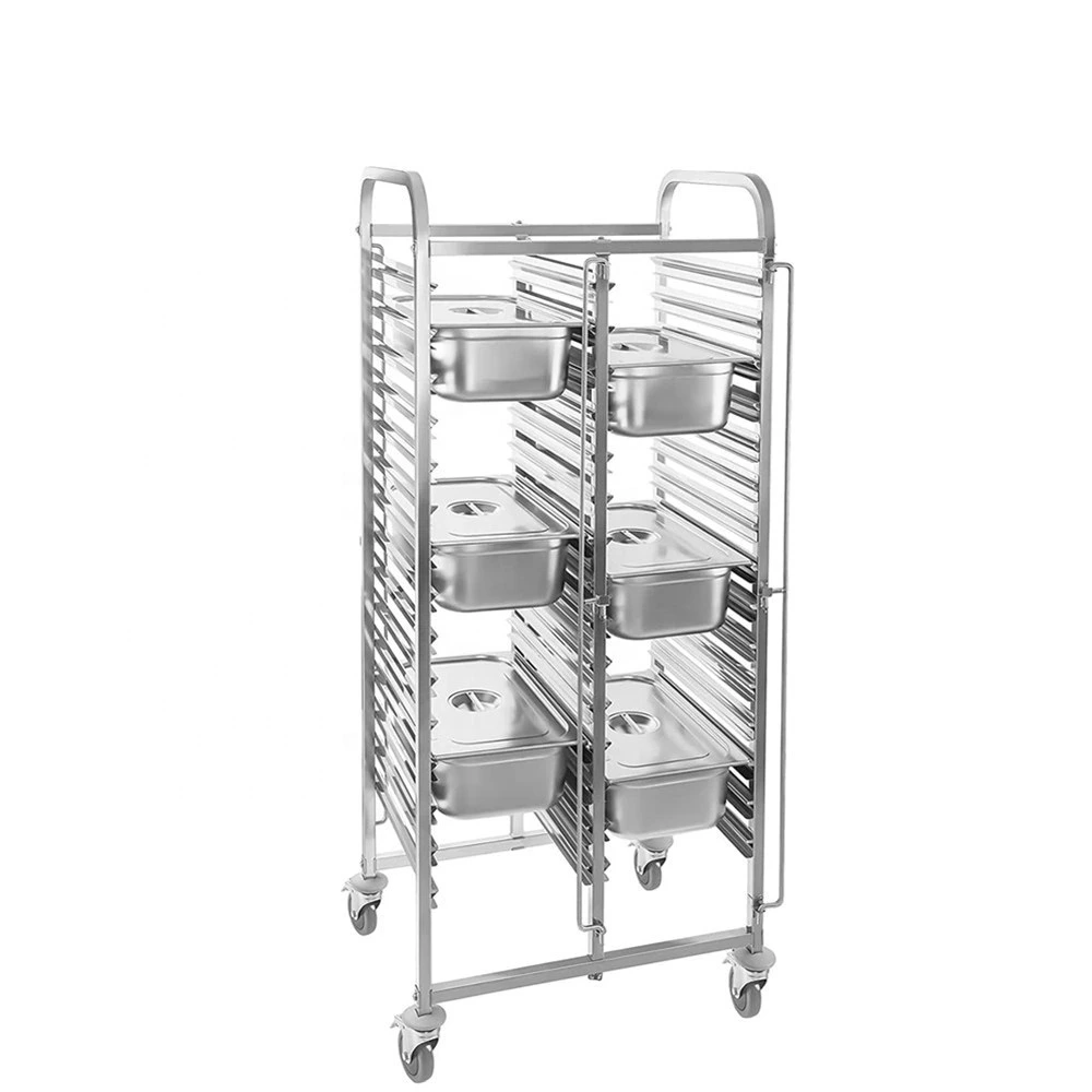 Heavybao Customized Stainless Steel Storage Rack Cart Hotel Equipment for GN Pans Kitchen Machines