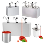 Commercial 1 2 3 Bucket Stainless Steel Table Top Ketchup Dispenser Multi Condiment Kebab Machine Pump Sauce Dispenser
