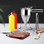 High Quality Hotel Restaurant Cooking Equipment Stainless Steel Oil Confectionery Funnel Dispenser Oil Funnel
