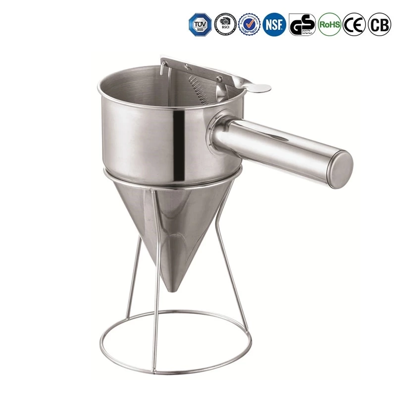 High Quality Hotel Restaurant Cooking Equipment Stainless Steel Oil Confectionery Funnel Dispenser Oil Funnel