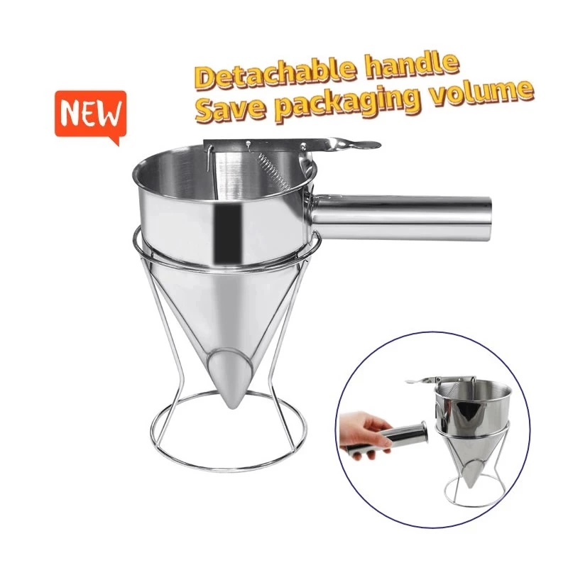 Detachable Stainless Steel Manuel Batter Dispenser Detachable Cupcake Kitchen Utensils Gadget Takoyaki Dispenser Funnel