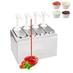 Condiment Pump Station Stainless Steel Sauce Dispenser Pump Condiment Pump Dispenser
