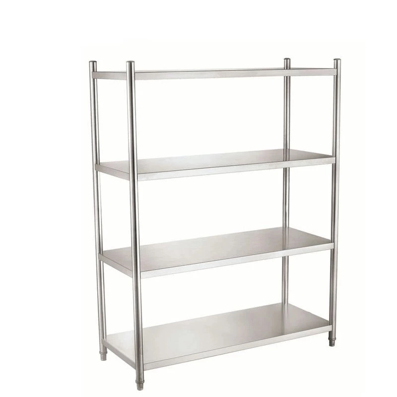 Heavy-duty Stainless Steel Square Ladder Type Storage Rack Hotel Kitchen Machines Work Bench Food Rack Shelf